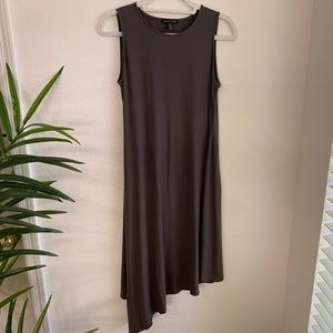 Eileen Fisher Sleeveless Jersey Dress with Asymmetrical Hem